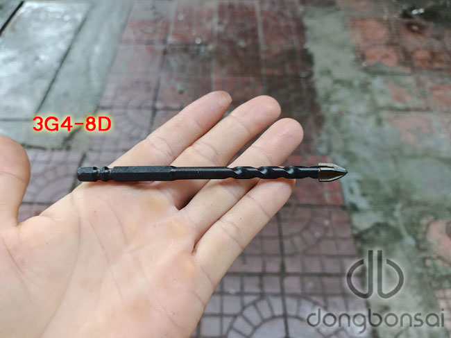 Mũi khoan lỗ 3G4-8 mẫu dài